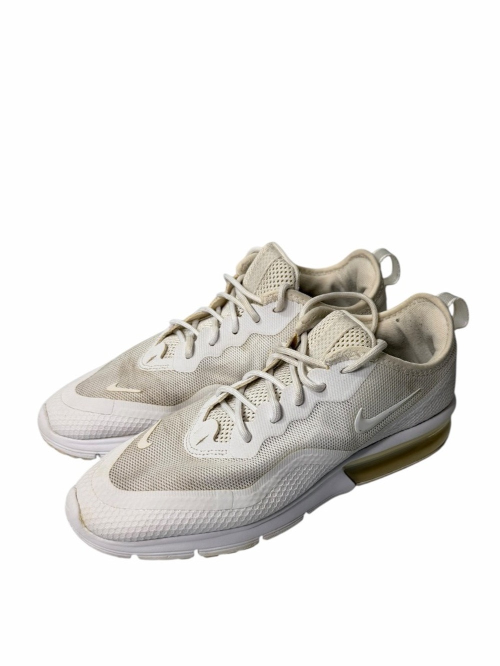 Nike Air Max Sequent 4.5 Triple White Women's Shoes Size 7.5 Sneakers